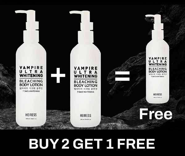 Vampire whitening lotion by Heiress - Buy 2 get 1