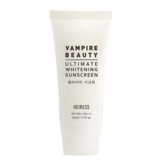 Vampire ultimate whitening sunscreen by Heiress - Slider pack white